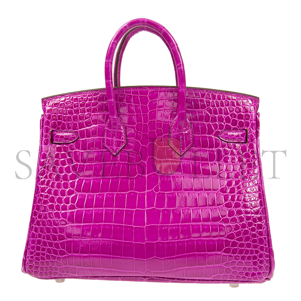 H**mes master birkin 30 crocodile leather purple gold buckle h041354ck15 (30*22*15cm)